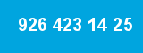926 423 14 25 926 423 14 25